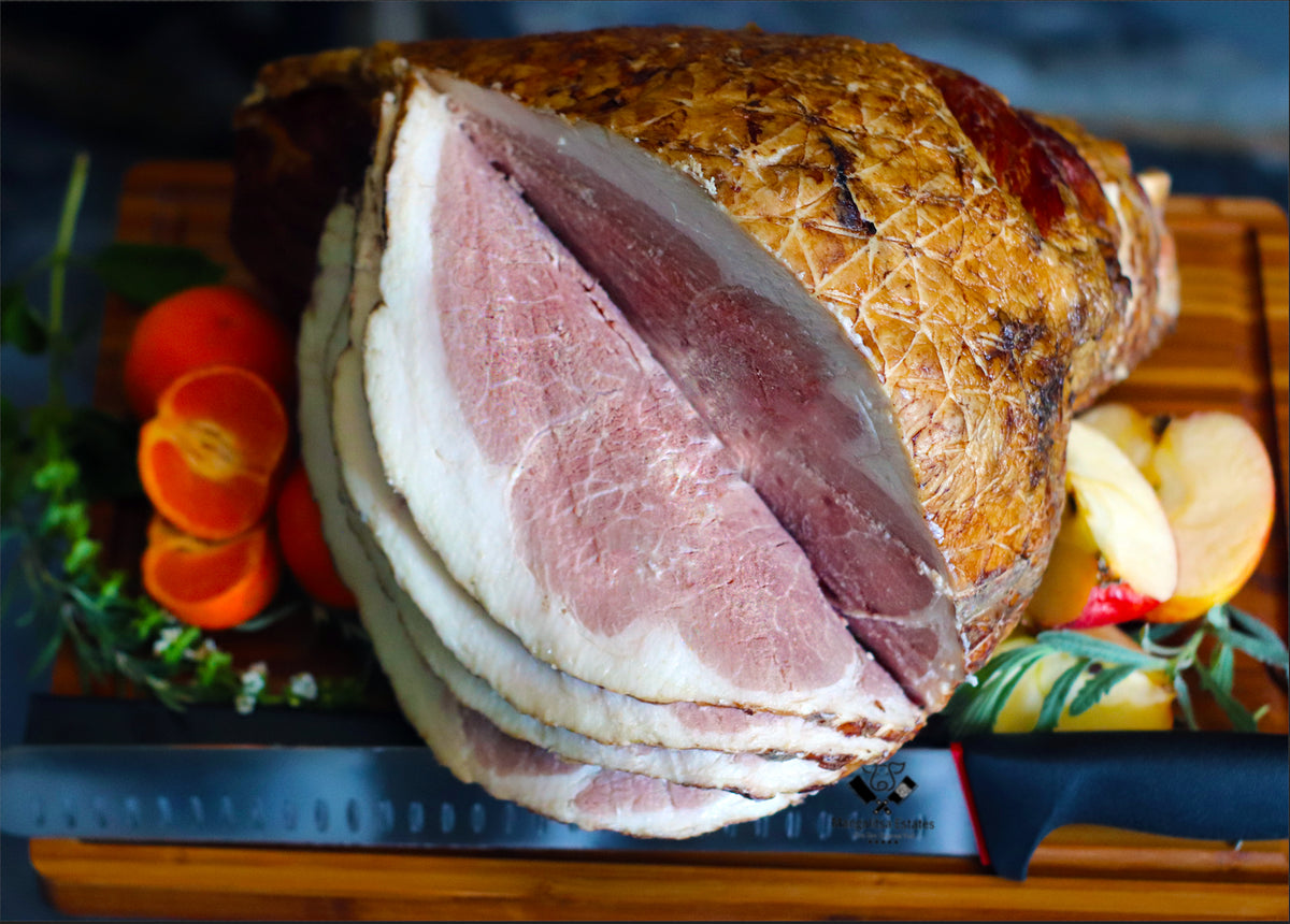 Half Ham: Hickory Smoked, Maple Sugar Cured Bone-in or Boneless, 2.5 or 3.5 lbs options